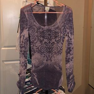 Daytrip sheer shimmer long sleeved top